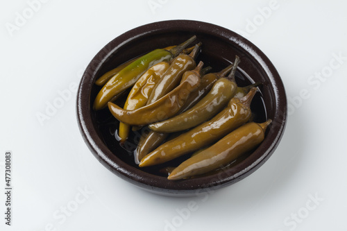 Obraz na plátně Pickled red pepper, pickled red pepper, fermented side dish, side dish, Korean f