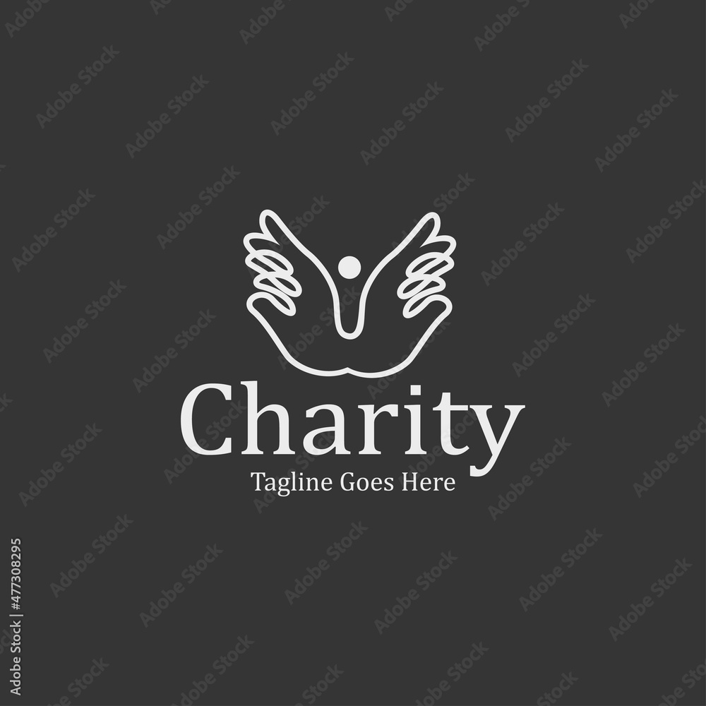Charity logo design template. Vector illustration Charity logo design template. Vector illustration