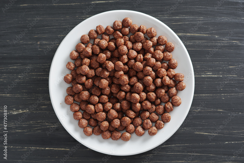 Dry chocolate flavored balls Dry chocolate flavored balls
