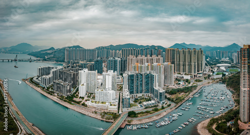 Aerial view of Hong Kong City - Tseung Kwan O © YiuCheung