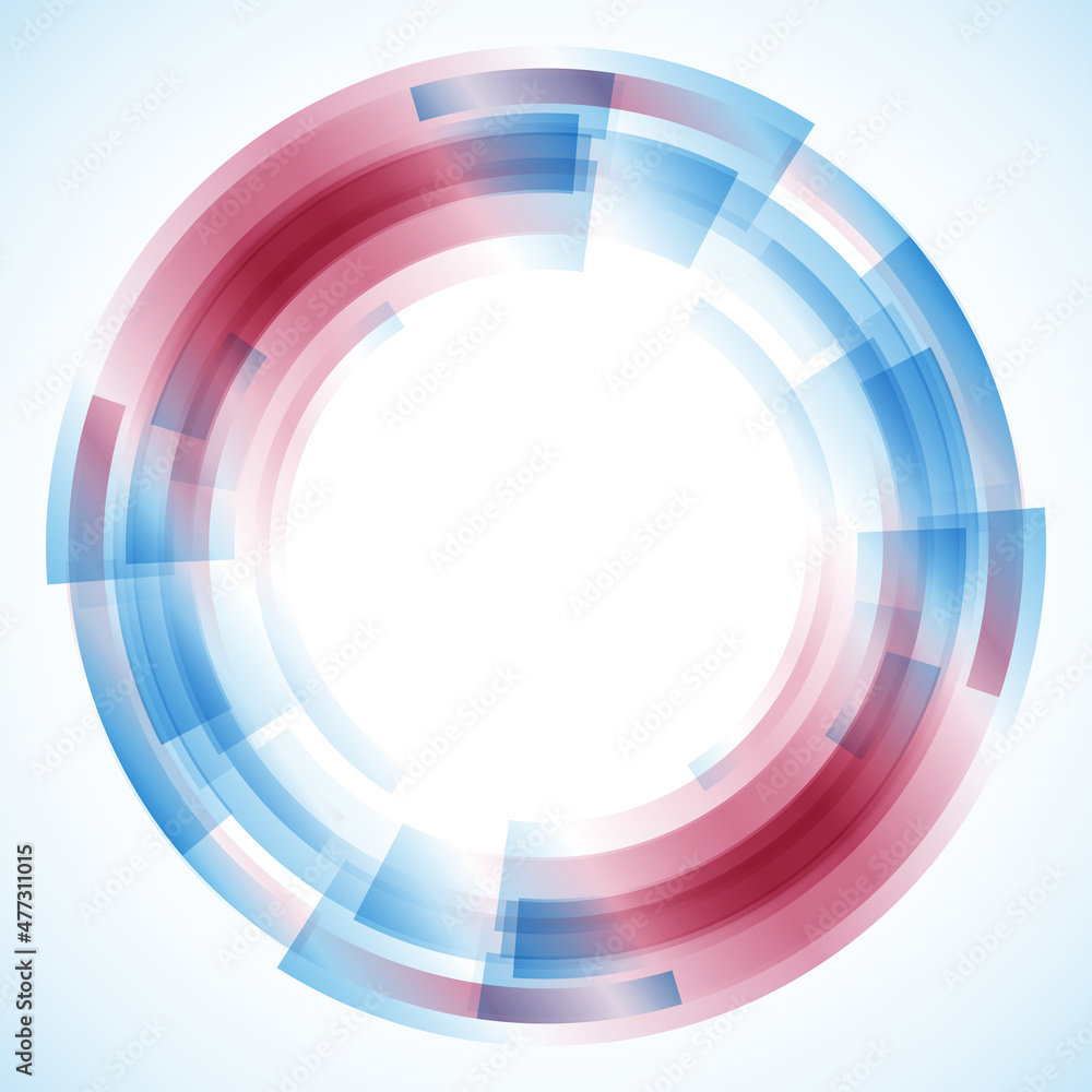 Fototapeta premium Geometric frame from circles, vector abstract background, wallpaper