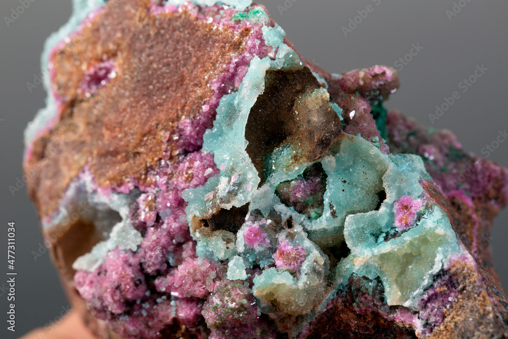 Fototapeta premium .Chrysocolla, mineral specimen stone rock geology gem crystal