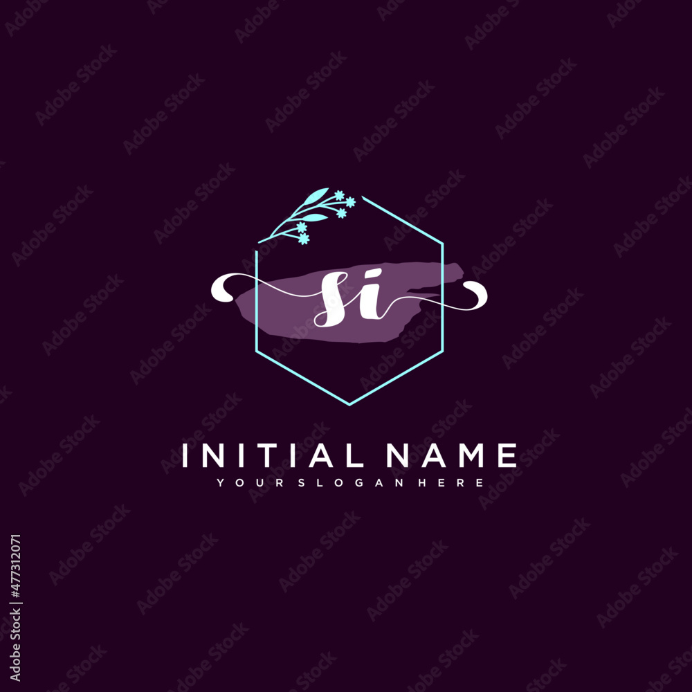 SI Beautiful handwriting logo or wedding monograms collection SI Beautiful handwriting logo or wedding monograms collection