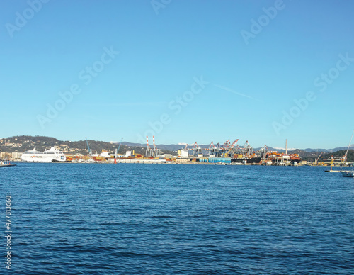 very nice view of harbour in la spezia