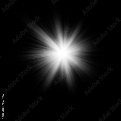 a ray of light on a black background in the middle