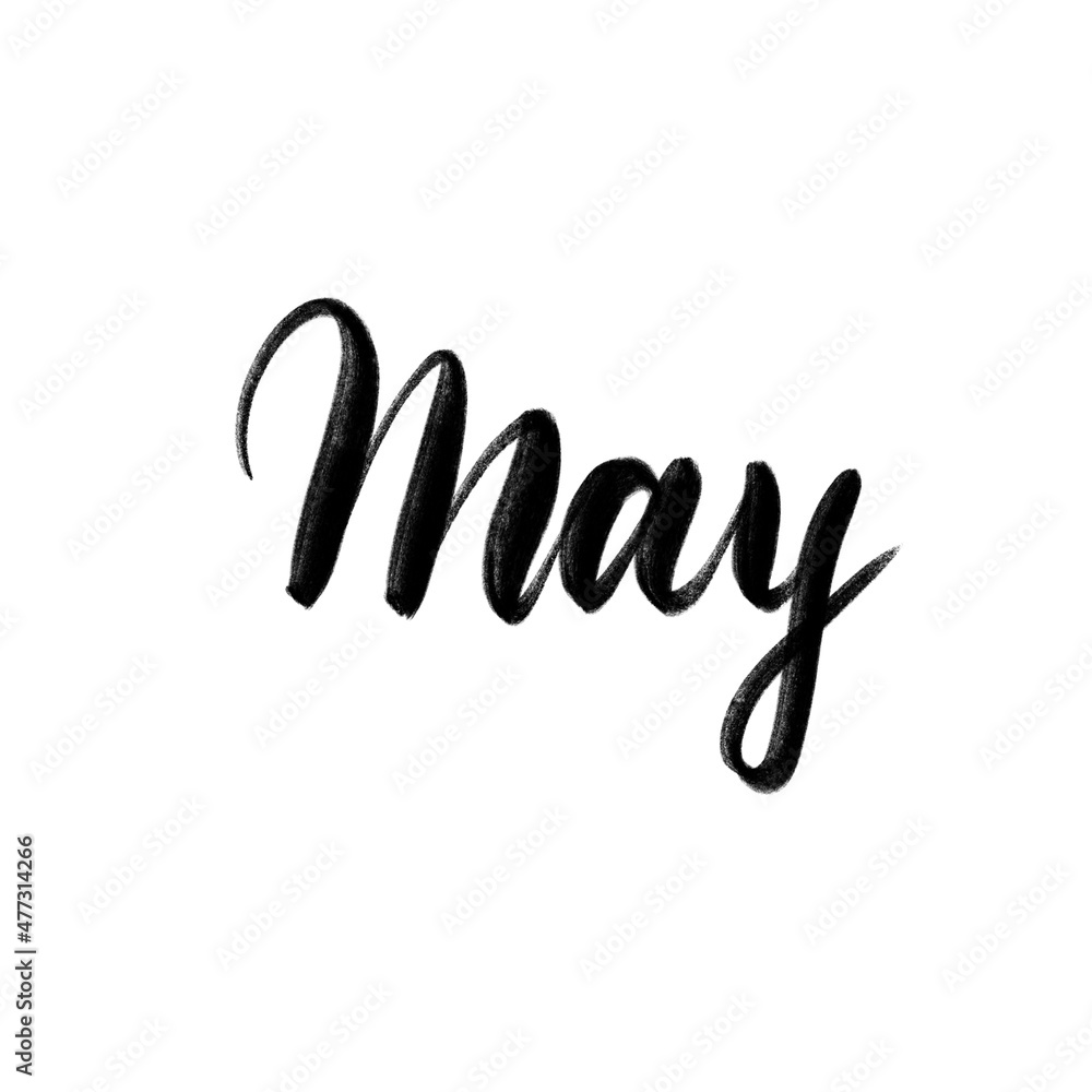 Obraz premium May Handwritten Brushpen Lettering