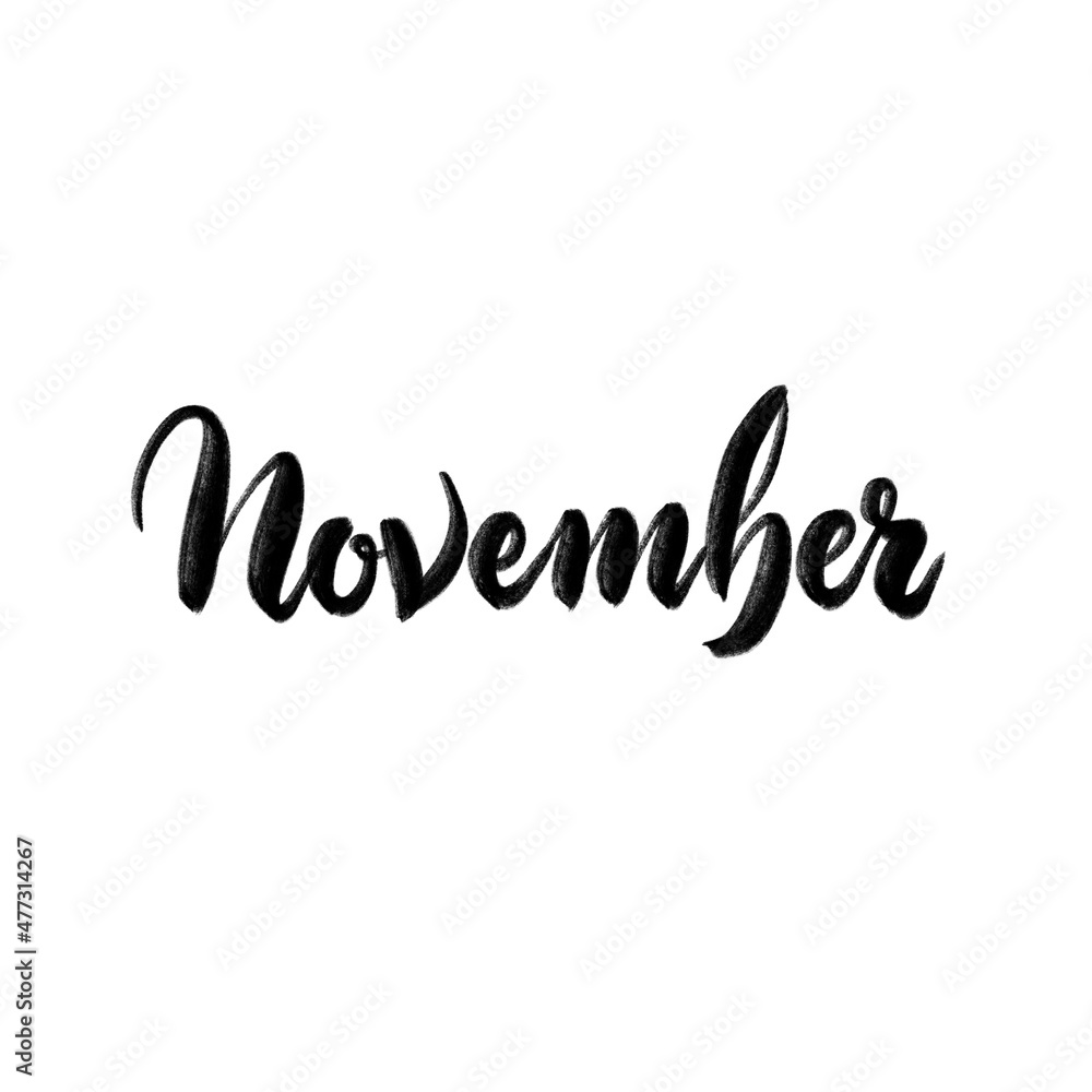 November Handwritten Brushpen Lettering November Handwritten Brushpen Lettering