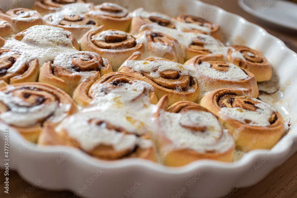 Fresh homemade Cinnamon rolls or Cinnamon buns Fresh homemade Cinnamon rolls or Cinnamon buns
