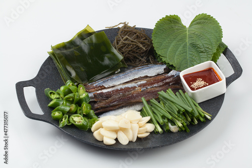 Gwamegi, vegetables, Gwamegi, winter snacks, Pohang catfish, food, Guryong catfish, fish, saury, photo