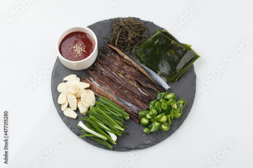 Gwamegi, vegetables, Gwamegi, winter snacks, Pohang catfish, food, Guryong catfish, fish, saury, photo