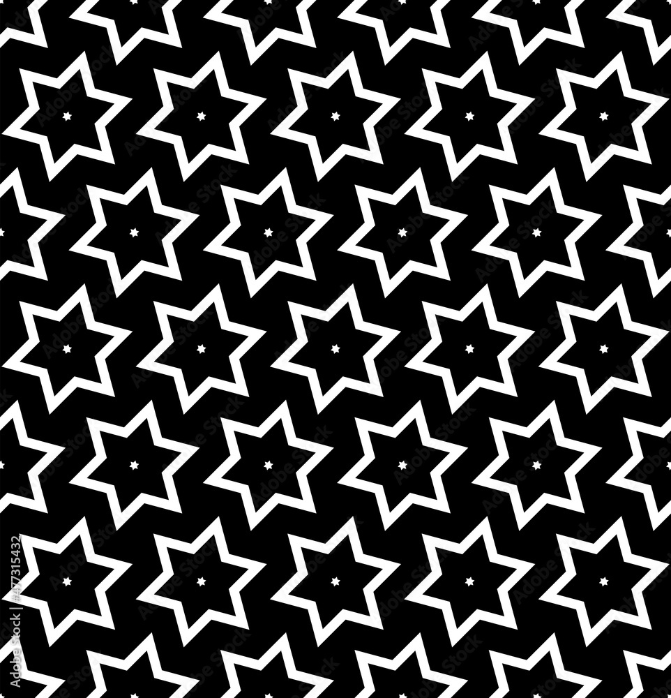 Abstract seamless geometric stars pattern. Abstract seamless geometric stars pattern.