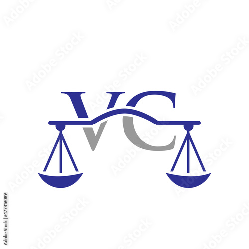 Law Firm Letter VC Logo Design. Lawyer, Justice, Law Attorney, Legal, Lawyer Service, Law Office, Scale, Law firm, Attorney Corporate Business VC Initial Letter Logo Template