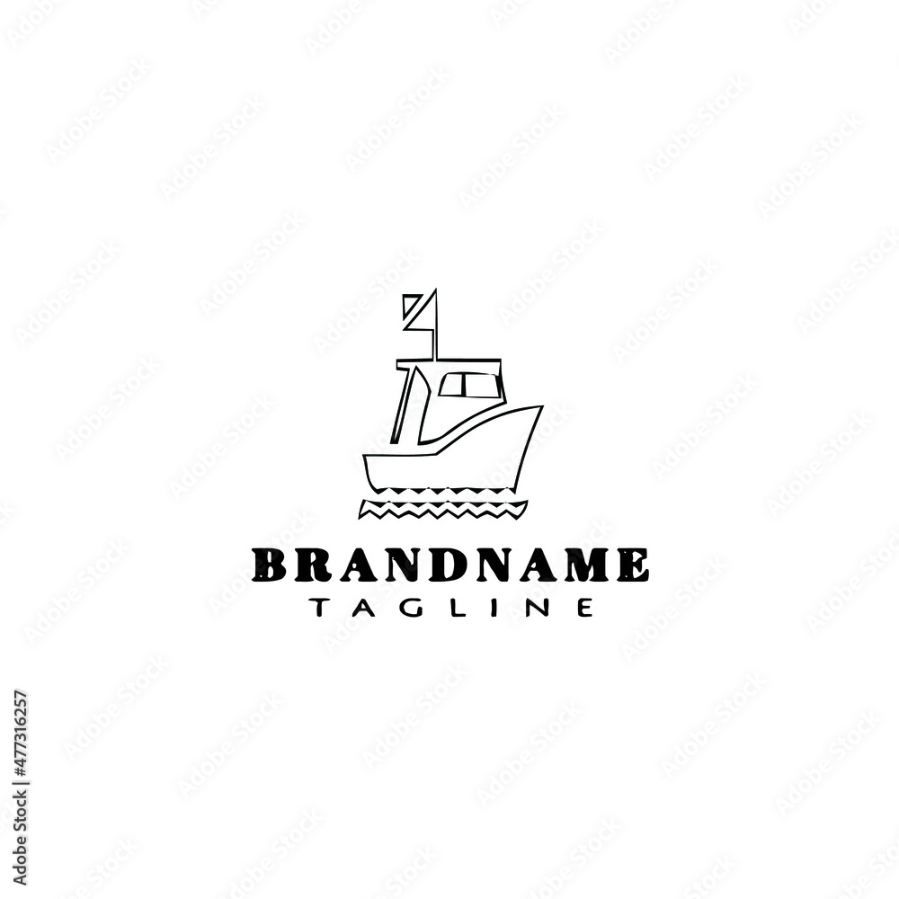 Obraz premium ship logo icon design template vector illustration
