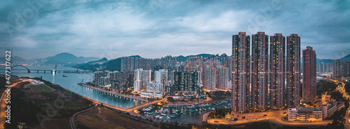 Aerial view of Hong Kong City - Tseung Kwan O © YiuCheung
