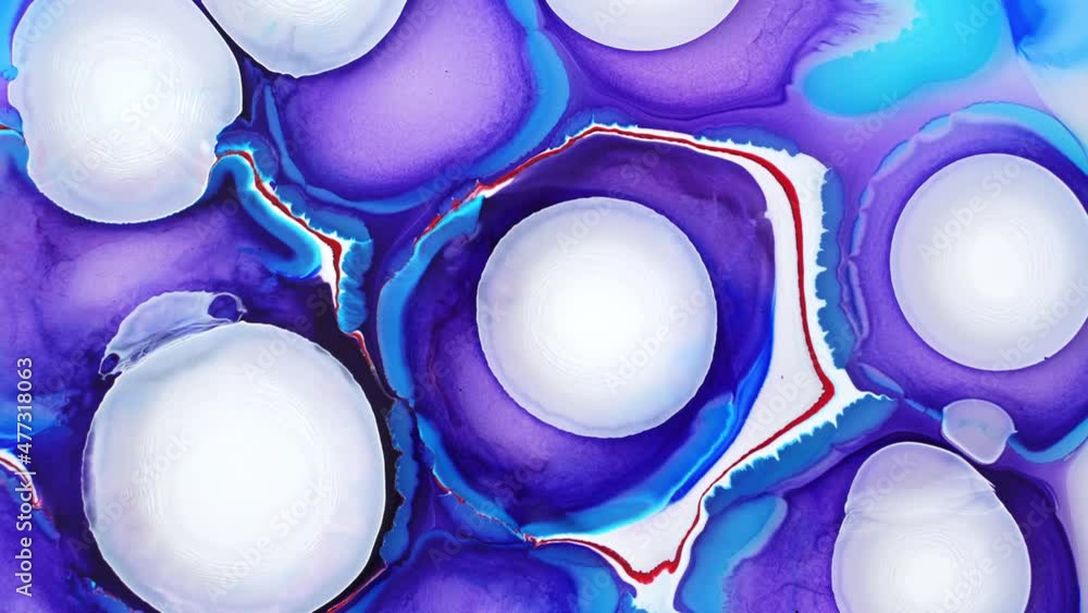 Abstract fluid art background. The paint spreads in fancy patterns. Ink ...