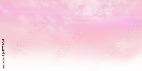Panorama Clear blue sky and white cloud detail  with copy space. Sky Landscape Background.Summer heaven with colorful clearing sky. Vector illustration. Good weather and beautiful nature.sky clouds ba