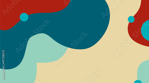 Abstract fluid-like background, red, blue, and light blue color, fluid color cover set, colorful gradients