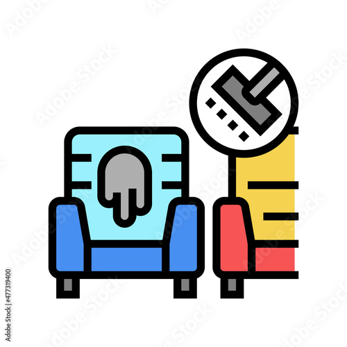 upholstery cleaning color icon vector. upholstery cleaning sign. isolated symbol illustration