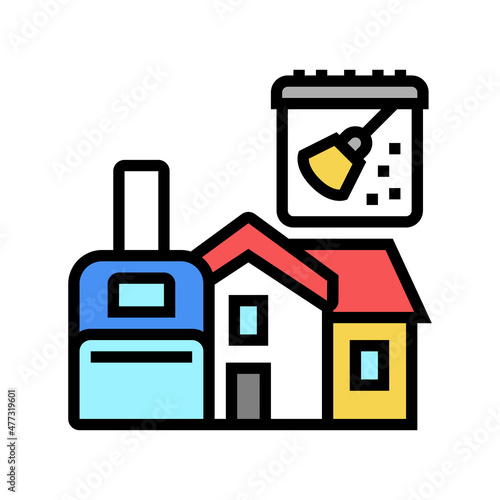 holiday rental cleaning color icon vector. holiday rental cleaning sign. isolated symbol illustration