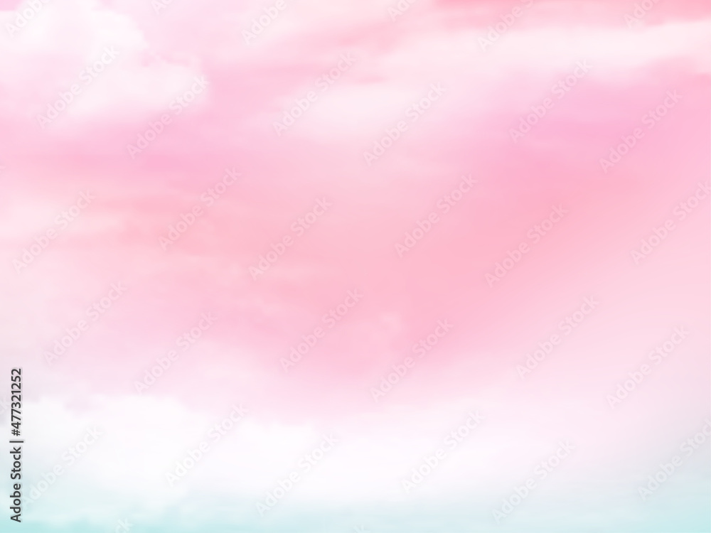 Clear pink and blue sky and white cloud detail with copy space. Sky Landscape Background.Summer heaven with colorful clearing sky. Vector illustration.Sweet sky clouds background. Clear pink and blue sky and white cloud detail with copy space. Sky Landscape Background.Summer heaven with colorful clearing sky. Vector illustration.Sweet sky clouds background.