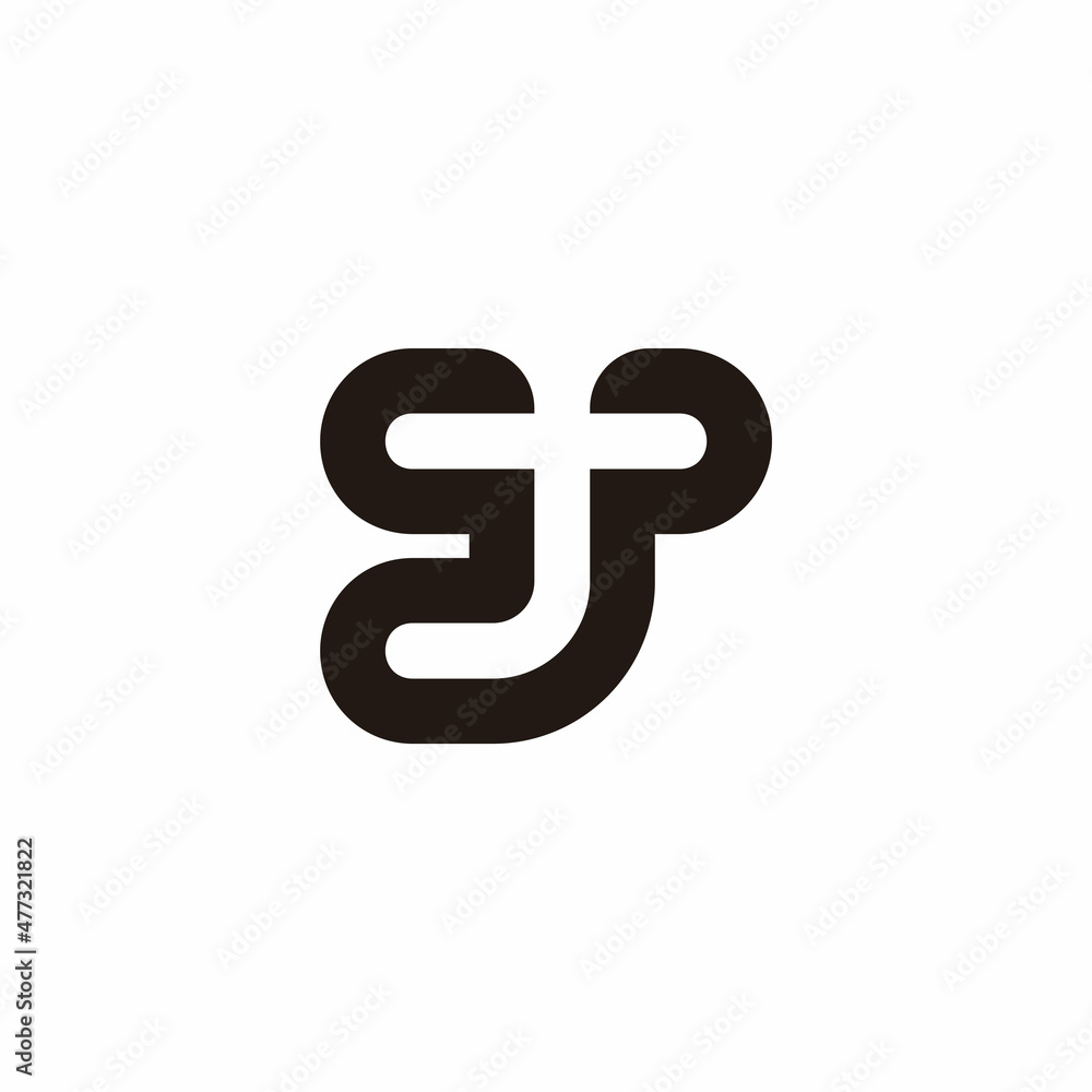letter sp simple geometric line logo vector letter sp simple geometric line logo vector