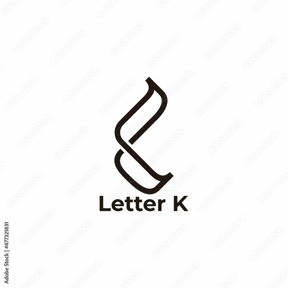 letters k infinity linear curves geometric simple logo vector letters k infinity linear curves geometric simple logo vector