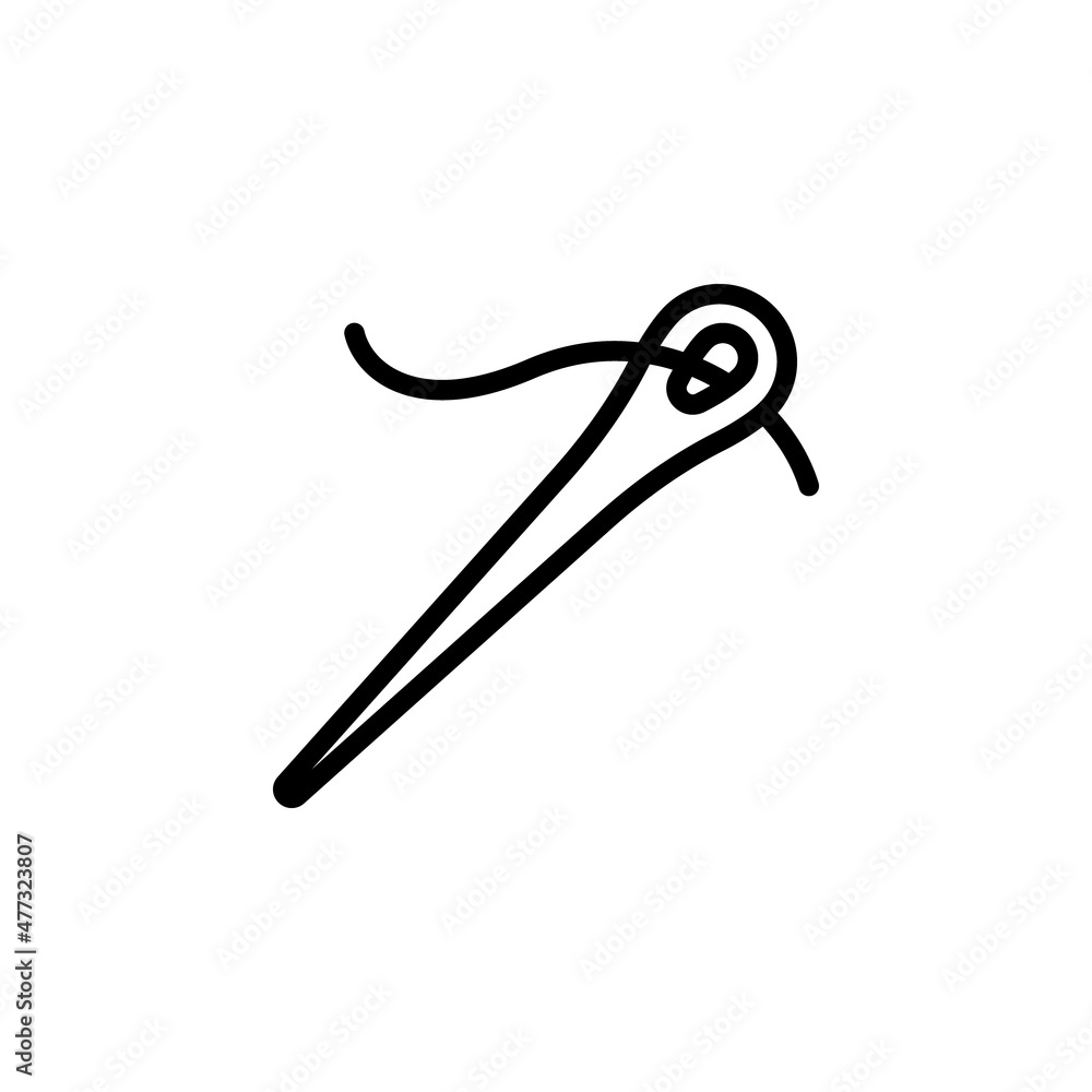 Needle line icon design vector template Needle line icon design vector template