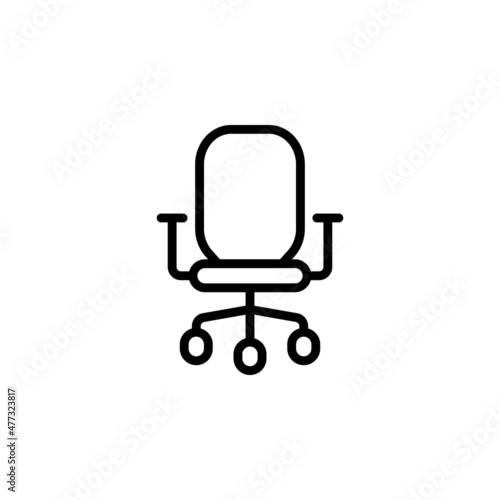 Office chair line icon design vector template © 1arts