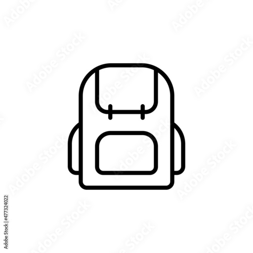 Bagpack line icon design vector template photo