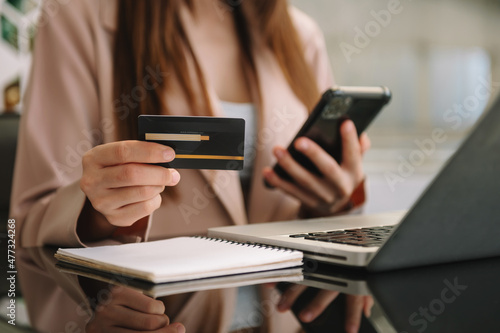  Online Shopping payments  concept.