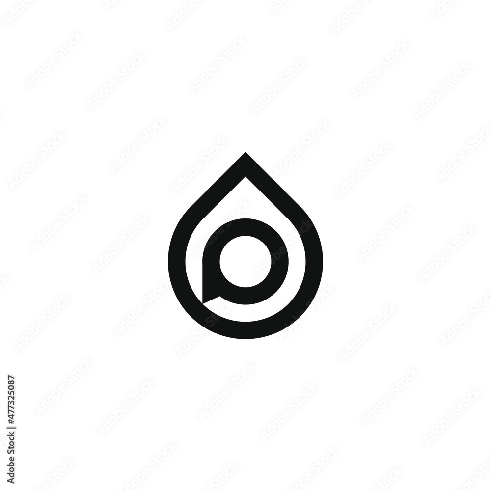Letter P water drop logo design vector template Letter P water drop logo design vector template