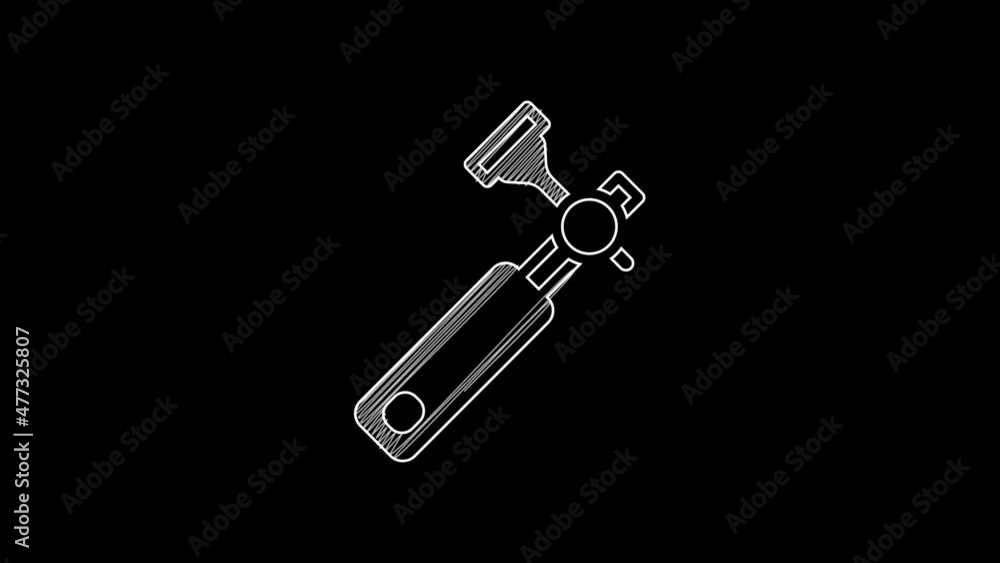 White line Jewelers lupe for diamond grading with dimond icon isolated on black background. 4K Video motion graphic animation White line Jewelers lupe for diamond grading with dimond icon isolated on black background. 4K Video motion graphic animation