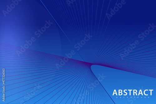 Dark blue background. Modern line stripes curve abstract presentation background. Luxury paper cut background. Abstract decoration, curved crisp pattern