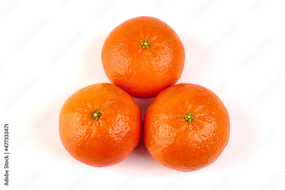 Fresh tangerine, isolated on white background. Fresh tangerine, isolated on white background.