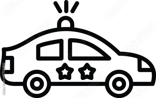 Police Car Icon Style