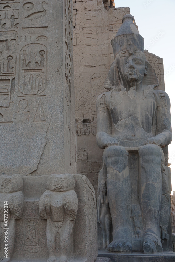 Colossus of Ramses II at the entrance to the Temple of Luxor