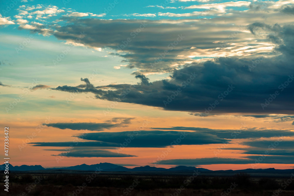 Obraz premium Dramatic sunset in Texas