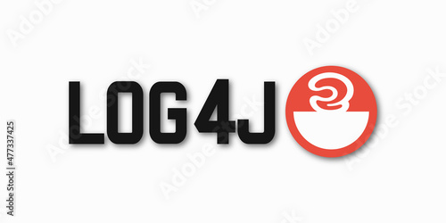Log4J security vulnerability. Java problem. Log4Shell. The danger of a computer virus infection.