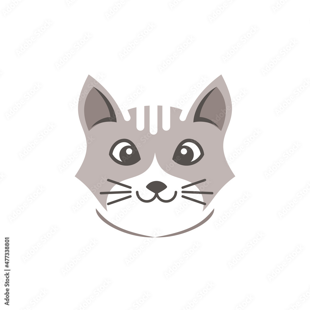 cat animals logo design vector
