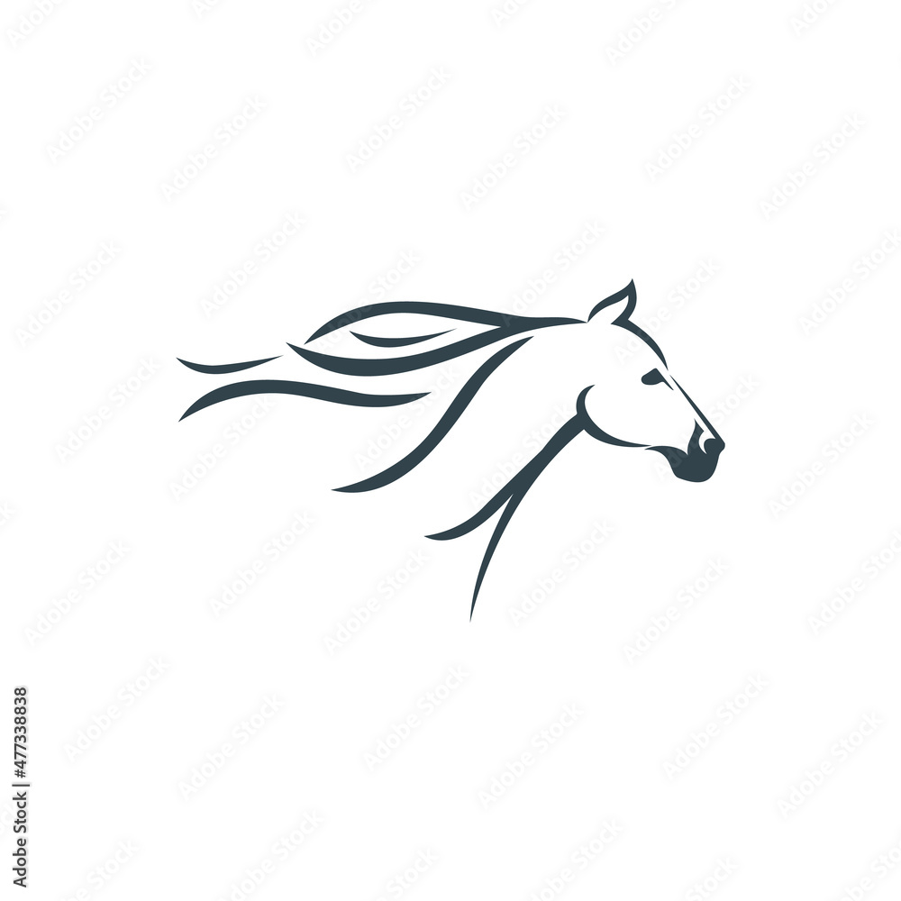 silhouette head horse logo design vector template silhouette head horse logo design vector template