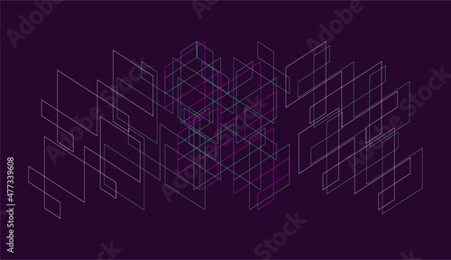 Line squares abstract colours pattern background vector image