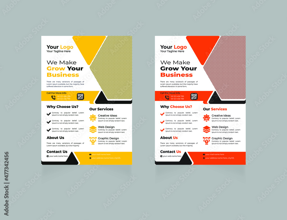Creative business flyer template Free Vector