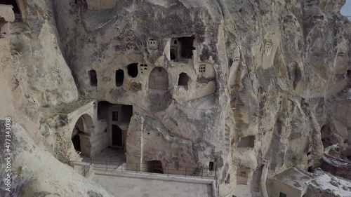 Cave hotel built in rock formation ,Cappadocia, Turkey. Cave hotel built in volcanic rock formation in national park Goreme