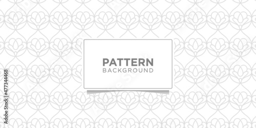 ornate leaves line seamless pattern on gray background design