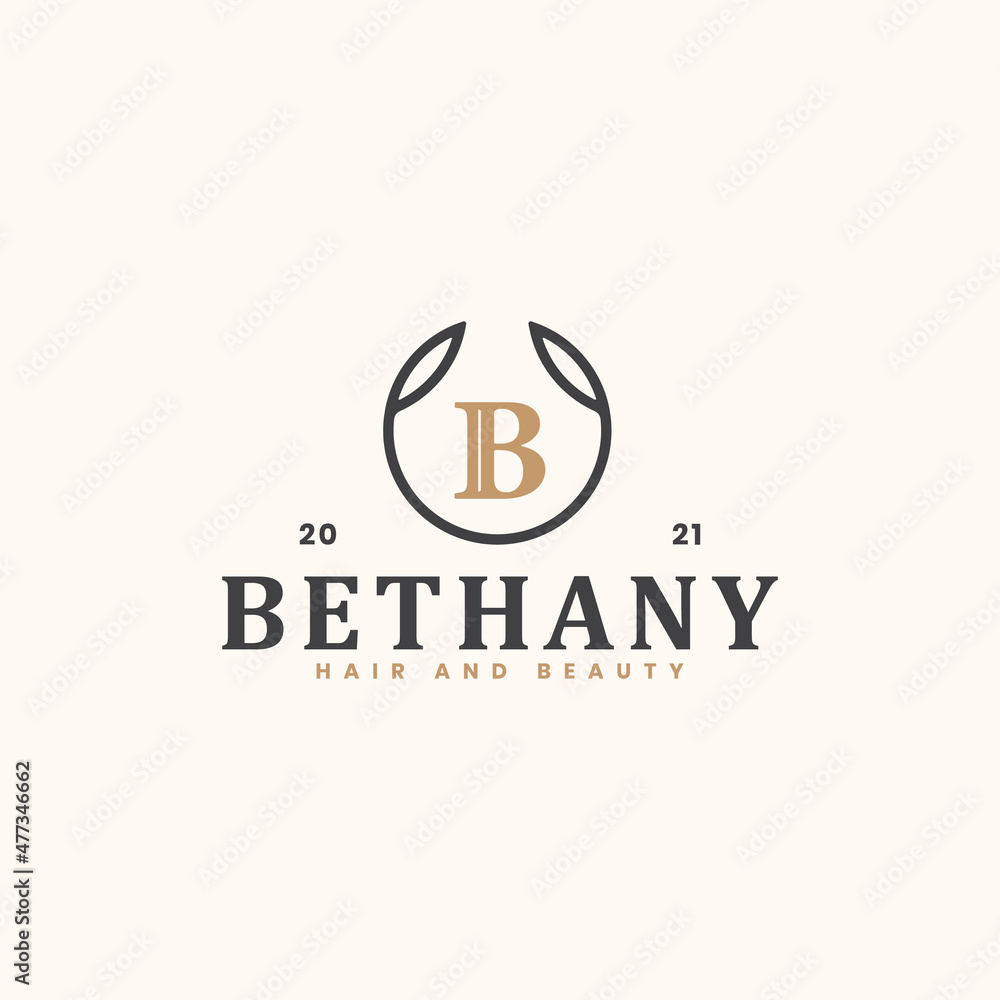 letter b feminine monogram logo letter b feminine monogram logo