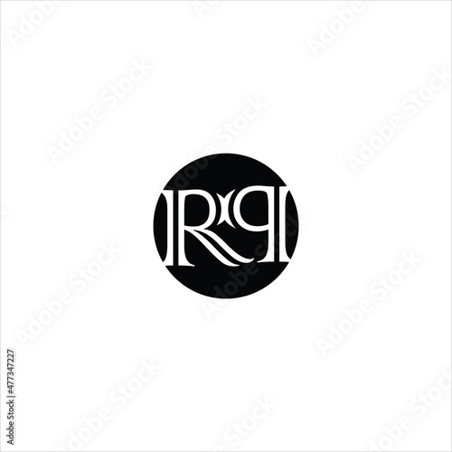 letter r p logo vector emblem