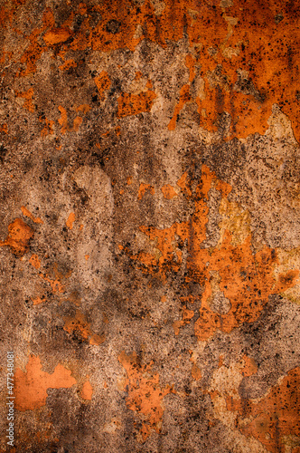Rough orange wall