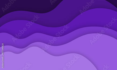 Fototapeta Naklejka Na Ścianę i Meble -  abstract background with paper cut layers composition in purple. 3d popup shape illustration for poster layout, slide presentation, cover, invitation, etc.