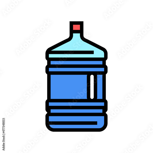 gallon water color icon vector. gallon water sign. isolated symbol illustration