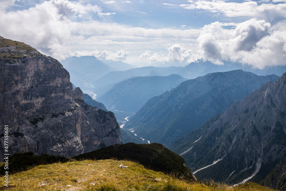 Fototapeta premium Mountain trail Tre Cime di Lavaredo in Dolomites in Italy